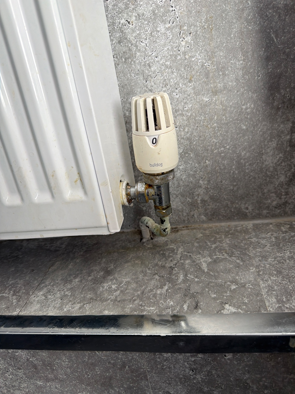 Repaired leaking joint on bathroom radiator. Our emergency plumber Zak arrived and fixed same day. near Hendon Burn Avenue, Sunderland — PK Plumbing