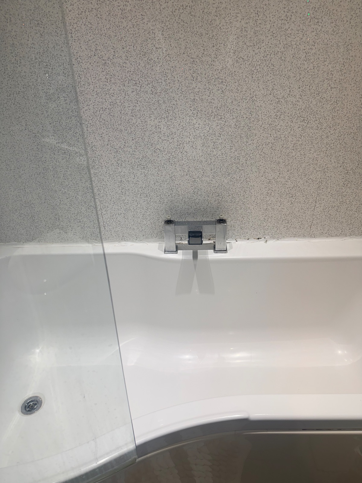 Client required new taps but the existing bath taps were not accessible. we cut away a section of wall (hidden by a wardrobe) and replaced the taps. We will plaster next week. near Berwick Chase, Whitley Bay — PK Plumbing
