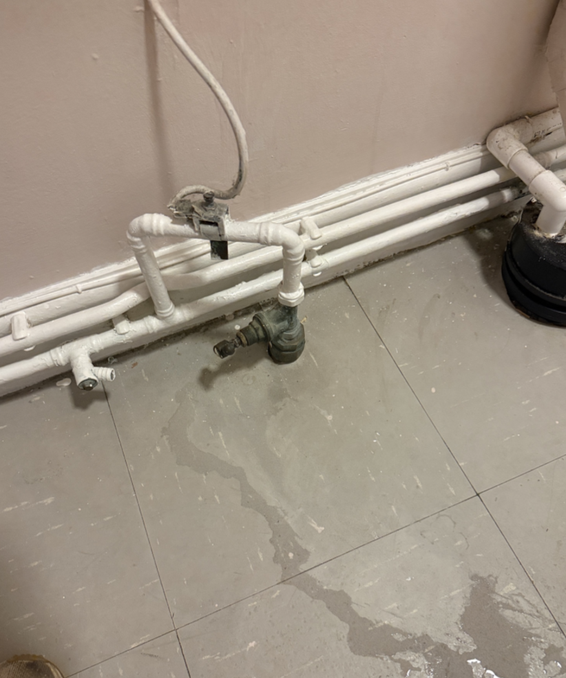Damp patch – leak coming from a pipe leading to the tap in the utlity in the property. Has had to turn the mains water off. Wants today near Victoria Ave, Whitley Bay — PK Plumbing