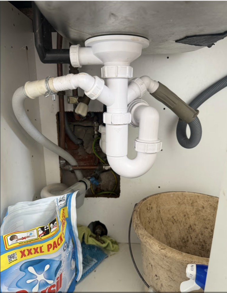 Washing machine pipe has snapped & pipe blocked. Cleared and fixed. near Monkridge Gardens Gateshead, Gateshead — PK Plumbing